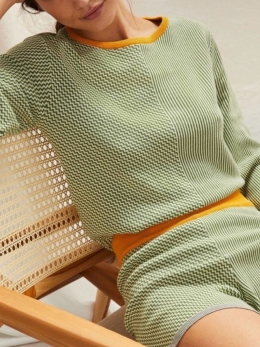 Anthropologie Dolan Left Coast Sierra Lounge Set in Olive Green + Mustard